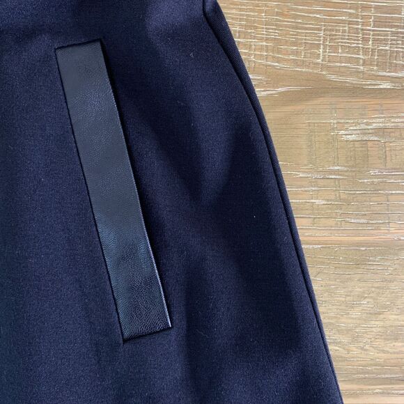 Boston Proper sleeveless faux leather dress black size 2 - Picture 6 of 8